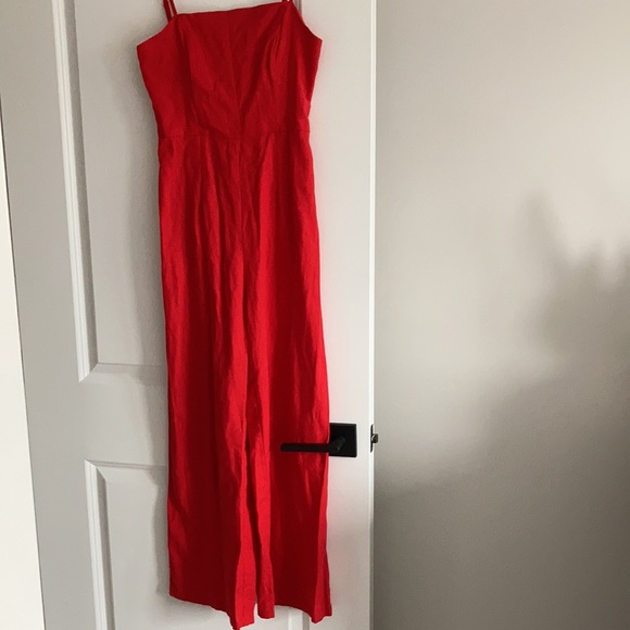 Red spaghetti strap jumpsuit! - Picture 2 of 2